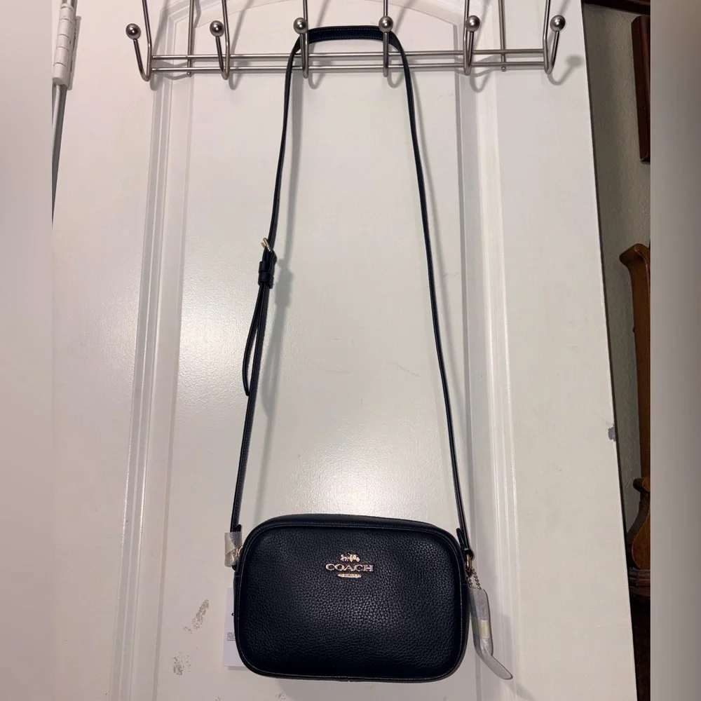 NWT Coach Mini Jamie Camera Bag in Black Pebble Leather - Picture 11 of 16